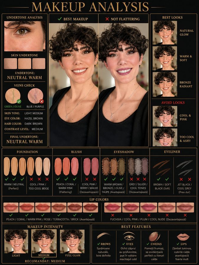 Exemplu generat cu promptul Makeup Analysis